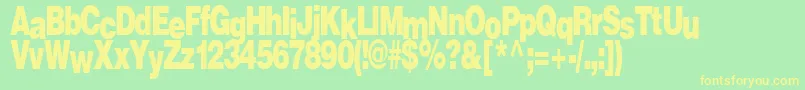 Firewalk36RegularTtcon Font – Yellow Fonts on Green Background