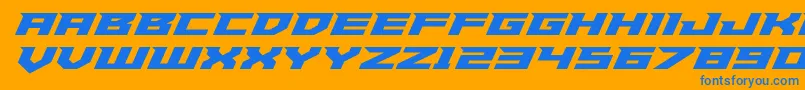 Paladinsexpand Font – Blue Fonts on Orange Background