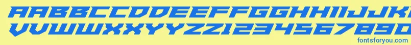 Paladinsexpand Font – Blue Fonts on Yellow Background