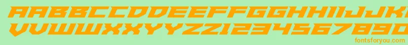 Paladinsexpand Font – Orange Fonts on Green Background