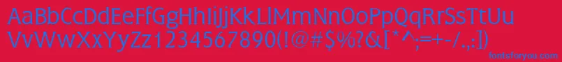 Colton Font – Blue Fonts on Red Background