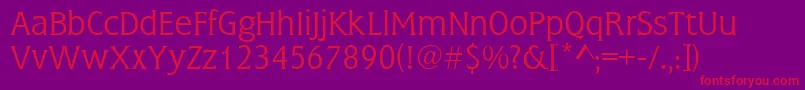 Шрифт Colton – красные шрифты на фиолетовом фоне