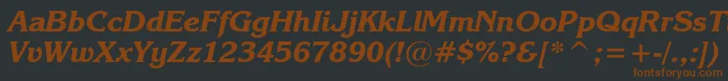 EnchantedBoldItalic Font – Brown Fonts on Black Background