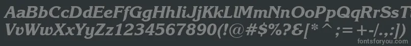 EnchantedBoldItalic Font – Gray Fonts on Black Background