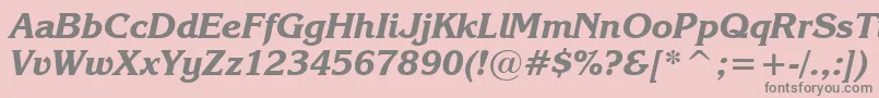 EnchantedBoldItalic Font – Gray Fonts on Pink Background