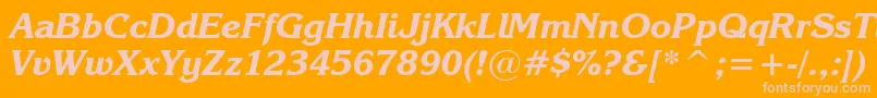 More about EnchantedBoldItalic Font EnchantedBoldItalic Font – Pink Fonts on Orange Background