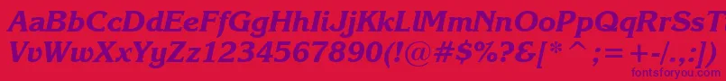 EnchantedBoldItalic Font – Purple Fonts on Red Background