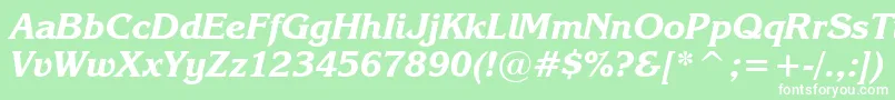 EnchantedBoldItalic Font – White Fonts on Green Background