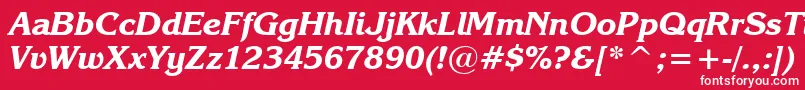 EnchantedBoldItalic Font – White Fonts on Red Background