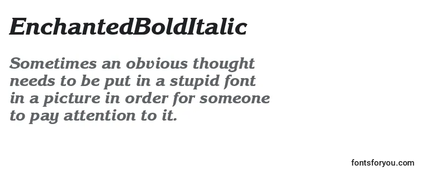 EnchantedBoldItalic Font