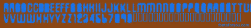 Antkille Font – Blue Fonts on Brown Background