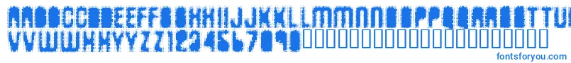 Antkille Font – Blue Fonts on White Background