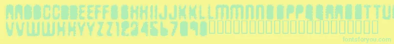 Antkille Font – Green Fonts on Yellow Background