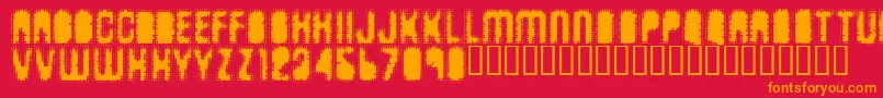 Antkille Font – Orange Fonts on Red Background