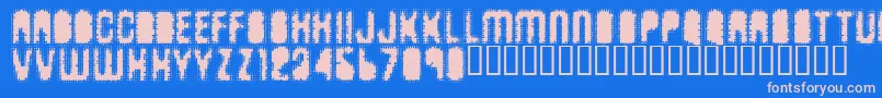Antkille Font – Pink Fonts on Blue Background
