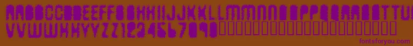 Antkille-Schriftart – Violette Schriften auf braunem Hintergrund