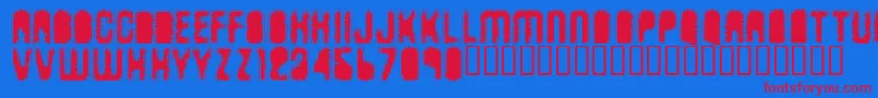 Antkille Font – Red Fonts on Blue Background