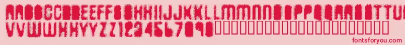 Antkille-Schriftart – Rote Schriften auf rosa Hintergrund