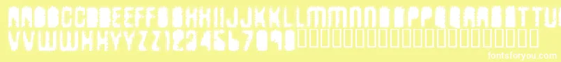 フォントAntkille – 黄色い背景に白い文字