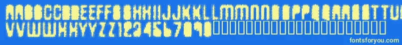 Antkille Font – Yellow Fonts on Blue Background