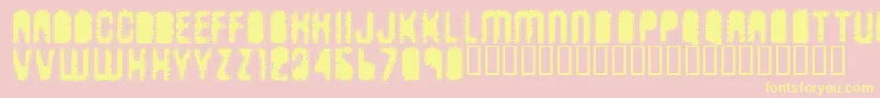 Antkille Font – Yellow Fonts on Pink Background