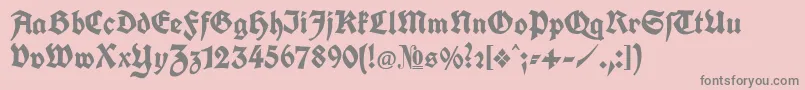 KochFraktur Font – Gray Fonts on Pink Background