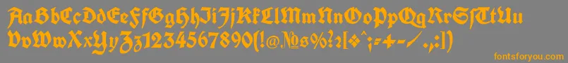 KochFraktur Font – Orange Fonts on Gray Background