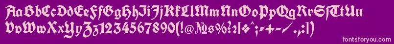 Lisätietoja KochFraktur-fontista KochFraktur-fontti – vaaleanpunaiset fontit violetilla taustalla