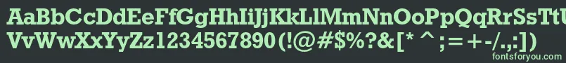 Шрифт Geoslb712boldcbt – зелёные шрифты на чёрном фоне