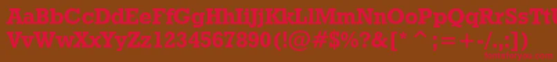 Geoslb712boldcbt Font – Red Fonts on Brown Background