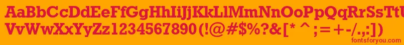 Geoslb712boldcbt Font – Red Fonts on Orange Background