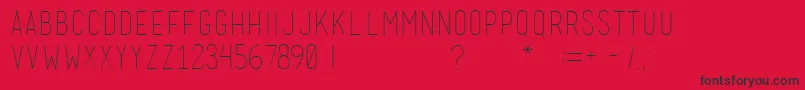 MenschThin Font – Black Fonts on Red Background