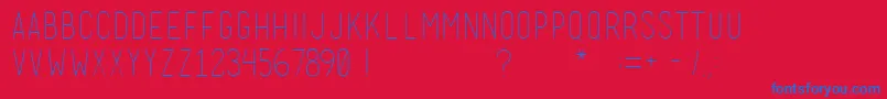 MenschThin Font – Blue Fonts on Red Background