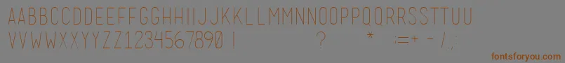 MenschThin Font – Brown Fonts on Gray Background