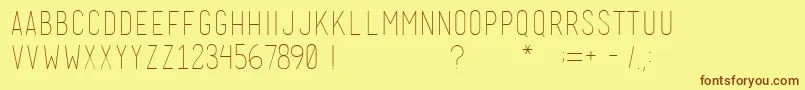MenschThin Font – Brown Fonts on Yellow Background