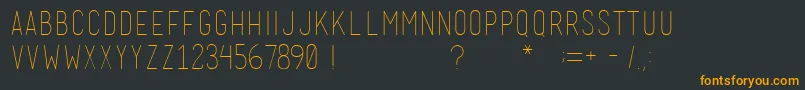 フォントMenschThin – 黒い背景にオレンジの文字