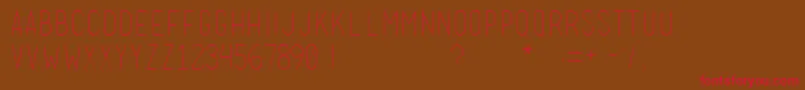 MenschThin Font – Red Fonts on Brown Background