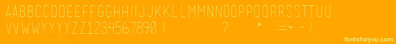 MenschThin Font – Yellow Fonts on Orange Background