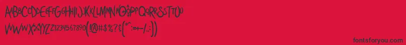 Shoestor Font – Black Fonts on Red Background