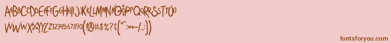 Shoestor Font – Brown Fonts on Pink Background
