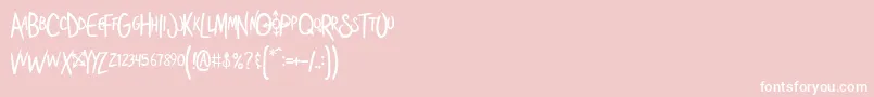 Shoestor Font – White Fonts on Pink Background