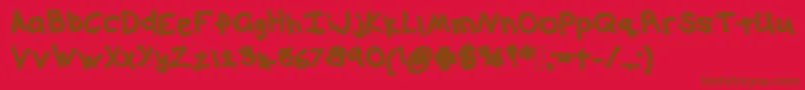 Isabellabold Font – Brown Fonts on Red Background