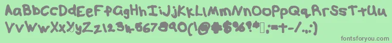 Isabellabold-Schriftart – Graue Schriften auf grünem Hintergrund