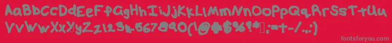 Isabellabold Font – Gray Fonts on Red Background