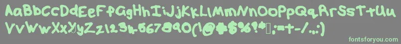 Isabellabold-Schriftart – Grüne Schriften auf grauem Hintergrund