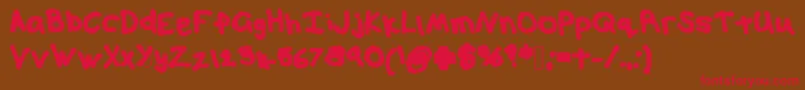 Isabellabold Font – Red Fonts on Brown Background