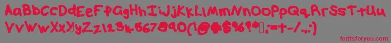 Isabellabold Font – Red Fonts on Gray Background