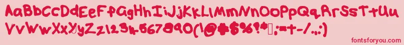 Isabellabold Font – Red Fonts on Pink Background