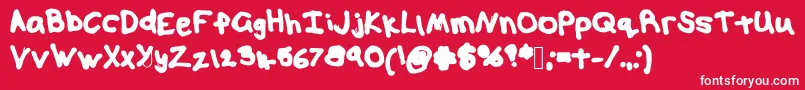 Isabellabold Font – White Fonts on Red Background