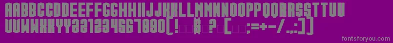CgfArchReactorrus-fontti – harmaat kirjasimet violetilla taustalla
